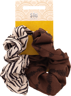 Scrunchie braun und Zebramotiv 11cm s-he stylecollection