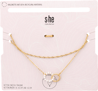 Halskette gold mit Perlen s-he stylecollection