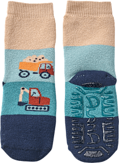 Stoppersocken mit Baustellen-Motiv, blau, Gr. 25/26 ALANA