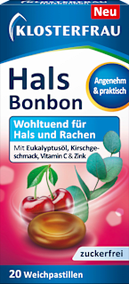 Halsbonbon mit Eukalyptusöl und Kirschgeschmack KLOSTERFRAU