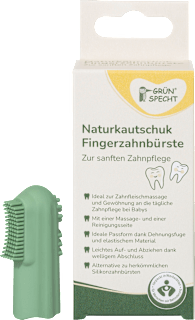 Fingerzahnbürste Naturkautschuk Grünspecht