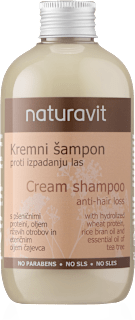Kremni šampon proti izpadanju las Naturavit