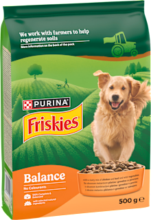 Balance 5 PROMISES kompletna suva hrana za pse - briketi sa piletinom, govedinom i povrćem PURINA Friskies