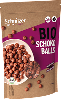 Bio hrustljave čokoladne kroglice Schnitzer