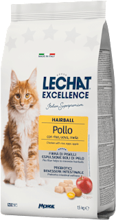 Suha hrana za mačke Hairball piščanec LECHAT EXCELLENCE
