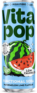 Prebiotická sóda vodný melón a limetka  Vitapop