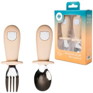 Set tacâmuri, linguriță și furculiță, crem babysnugg