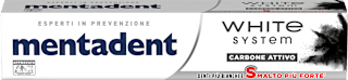 Dentifricio WHITE system Carbone Attivo mentadent