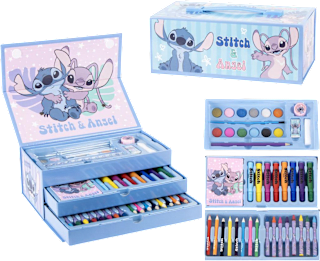 Trusa de colorat valiza Stitch 42 piese
 Cerda Beauty