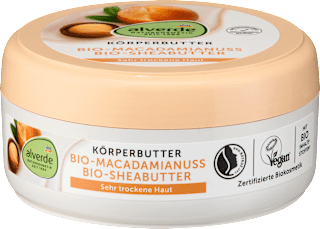 Körperbutter Bio-Macadamianuss und Bio-Karitébutter alverde NATURKOSMETIK