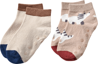 ABS Sneaker Socken mit Dino-Muster, braun, Gr. 23/26 ALANA