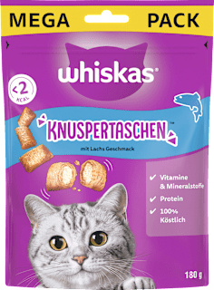 Katzenleckerli Knuspertaschen mit Lachs Whiskas