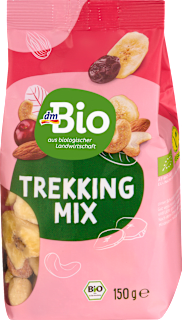 směs solených ořechů, sušených banánů a višní Trekking Mix dmBio