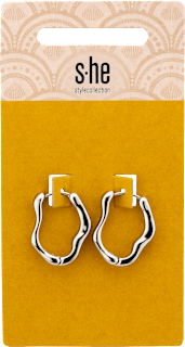 Creolen Ohrringe organische Form silber  s-he stylecollection