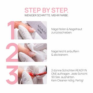 UV Nagellack 3in1 - Ready in One - One Berry Red 12, 7,2 ml