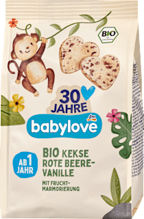 bio sušenky jahody, malina & vanilka babylove