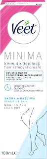 Depilačný krém na citlivú pokožku Minima Veet