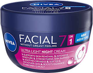 Vlažilna nočna krema Facial 7 v 1 NIVEA