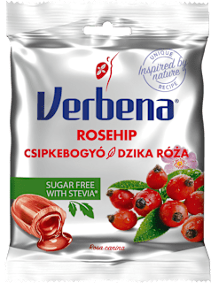 Csipkebogyó cukormentes cukorka Verbena