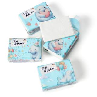 Papír zsebkendő, 4-rétegű Soft&Sicher