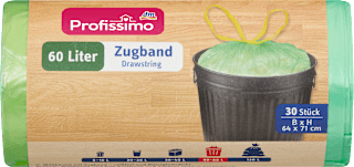 Müllbeutel 60 l mit Zugband Profissimo