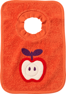 Lätzchen mit Apfel-Motiv, rot ALANA