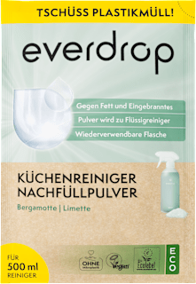 Küchenreiniger Nachfüllpulver Bergamotte-Limette everdrop
