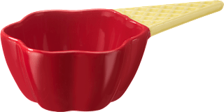 Eisschale aus Keramik, rot (4,8x17 cm) dm home