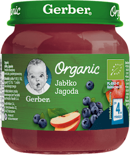 Deserek jabłko jagoda po 4. miesiącu Gerber Organic