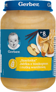 Deserek "Szarlotka" jabłka z biszkoptem i nutką waniliową, po 8. miesiącu Gerber