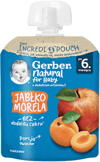 Mus owocowy jabłko, morela po 6. miesiącu życia Gerber