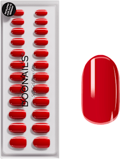 Künstliche Nägel Press Ons Medium Round Rose Red Doonails