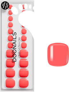 Künstliche Nägel Pediküre Press Ons Sunset Coral Doonails
