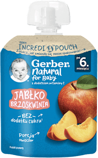 Mus jabłko, brzoskwinia, po 6. miesiącu Gerber