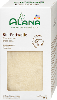Fettwolle am Strang aus Bio-Schurwolle, 50 g