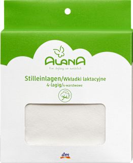 Stilleinlagen 4-lagig aus Bio-Baumwolle natur 13cm ALANA