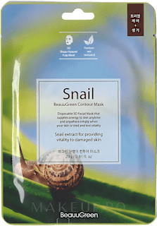 Mască pentru față hidratană cu extract de melc BeauuGreen