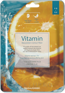 Mască de față iluminantă cu extract de vitamine BeauuGreen