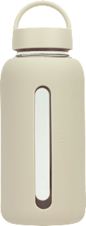 Trinkflasche aus Glas/Silikon, greige (800 ml) Jean&Len