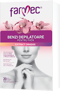 Benzi depilatoare cu orhidee pentru față farmec