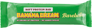 SOFT PROTEIN BAR BANANA DREAM - mekani proteinski bar sa ukusom banane i karamele sa mlečnim čokoladnim prelivom, sa zaslađivačima Barebells