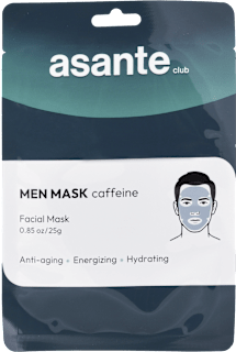 Kofeínová textilná pleťová maska  ASANTE