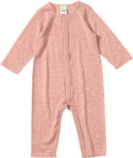Schlafanzug aus Wolle-Seide mit Ajour-Struktur, rosa, Gr. 62/68 ALANA
