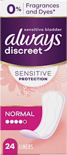 discreet Slipeinlagen Inkontinenz Sensitive Normal always
