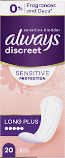 discreet Slipeinlagen Inkontinenz Sensitive Long Plus always