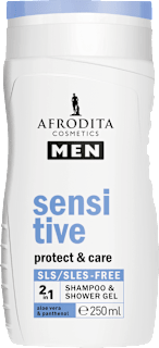 Šampon in gel za prhanje MEN Sensitive 2v1 AFRODITA