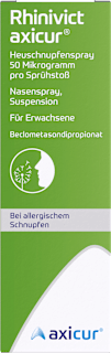 Rhinivict axicur Heuschnupfenspray 50ug/Sprühstoß Nasenspray Suspension Rhinivict