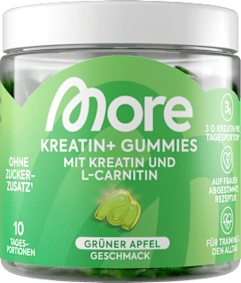 Kreatin+ Gummies 30 St, Grüner Apfel Geschmack More Nutrition