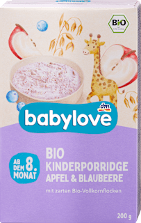 Porridge Apfel-Blaubeere, ab dem 8. Monat babylove