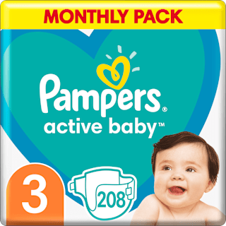 Plenice velikost 3 - mesečno pakiranje (6-10 kg) Pampers active baby